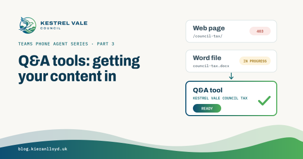 Teams Phone Agent Q&A tools: getting your content in